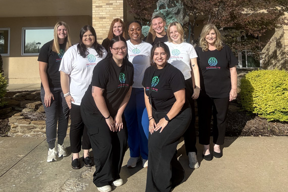 HBCD Core Team Front Row (Left to Right): Madisyn Ehrlich, Micaela Parkinson Second row: Allie Bailey, Aaniyah Cox, Emily Stover Back Row: Shelby Cheek, Sarah Smith, Lexi Betts, Carol Rangel Not Pictured: Elisabeth Godsey, Katelyn Dicklaw